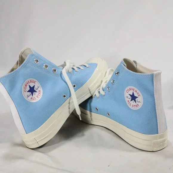 RARE Comme des Garçons PLAY x Chuck 70 High Bright Blue NEW Sz 10.5 US Men - Picture 11 of 15